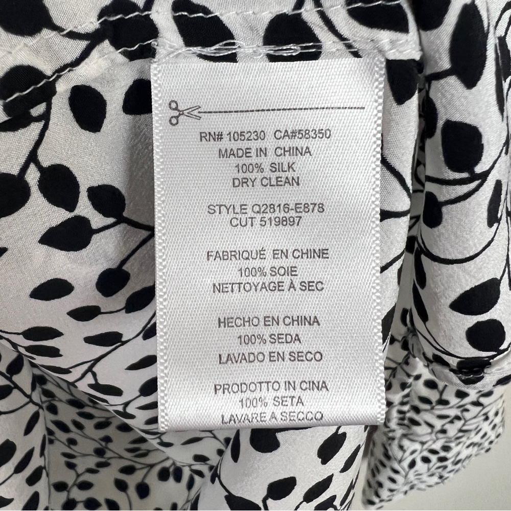 Equipment Avianna 100% Silk Tie Front Blouse - Picture 7 of 7